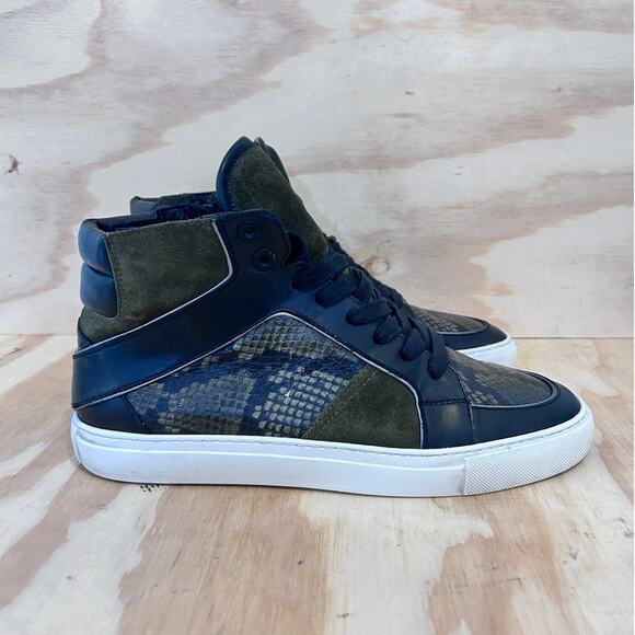 Zadig & Voltaire -Rare High Top Snake -Sneakers -Blue/Gray -Men's - 9 - 116202 - Picture 1 of 9